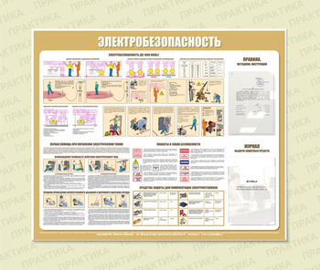 С22 Стенд электробезопасность (1200х1000 мм, пластик ПВХ 3 мм, карманы, Прямая печать на пластик) - Стенды - Стенды по электробезопасности - ohrana.inoy.org